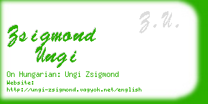 zsigmond ungi business card